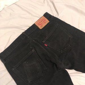 Levis 501 Button-fly Jeans Black 31 32